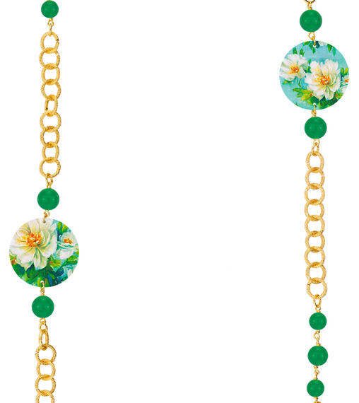 Collana Lebolina Piccolo Fiore Verde - Lebole Maison