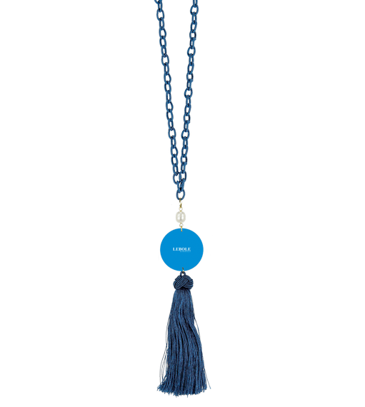 Collana Fiore Celeste Perla - Lebole Maison