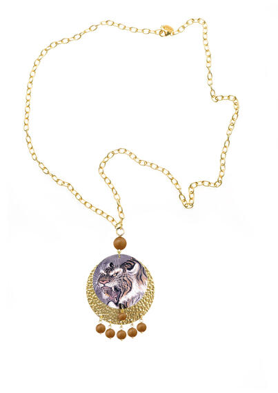 Brown Tiger Necklace - Lebole Maison