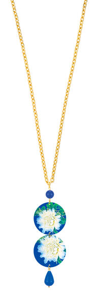Collana Fiore Bianco Classico Blu - Lebole Maison