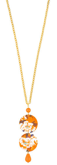Collana Fiore Bianco Classico Arancione - Lebole Maison