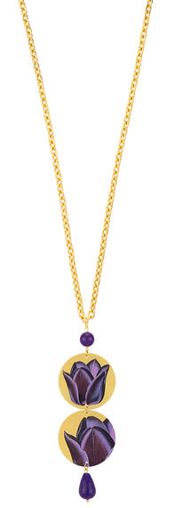 Collana Fiore Viola Classico Viola - Lebole Maison