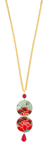 Collana Fiore Rosso Classico Rubino - Lebole Maison