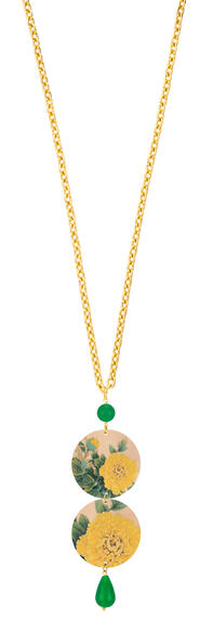 Collana Fiore Giallo Classico Verde - Lebole Maison