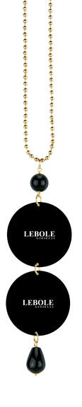 Collana Tessuto Fiori Nero - Lebole Maison