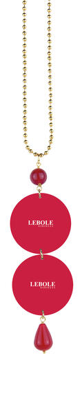 Collana Farfalla Rossa Rubino - Lebole Maison