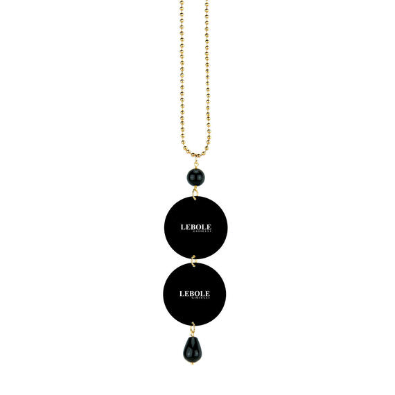 Collana Rana Corona Nero - Lebole Maison