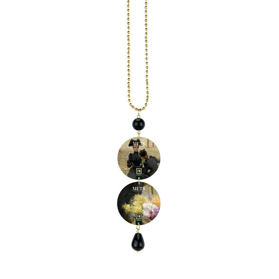 Vittorio Corcos Black Portrait Necklace - Lebole Maison