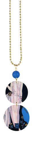 Collana Donna Fondo Nero Azzurro - Lebole Maison