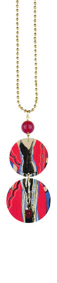 Women&#39;s Necklace With Ruby Red Background - Lebole Maison