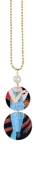 Women&#39;s Necklace With Black Pearl Background - Lebole Maison