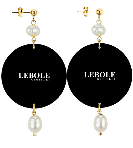 Earrings Big Pearl Tiger - Lebole Maison