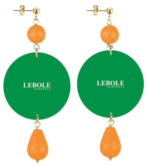 Classic Orange Butterfly Earrings - Lebole Maison