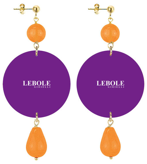 Classic Orange Butterfly Earrings - Lebole Maison