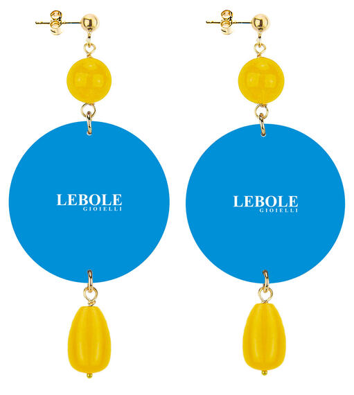 Butterfly Earrings Yellow Stone - Lebole Maison