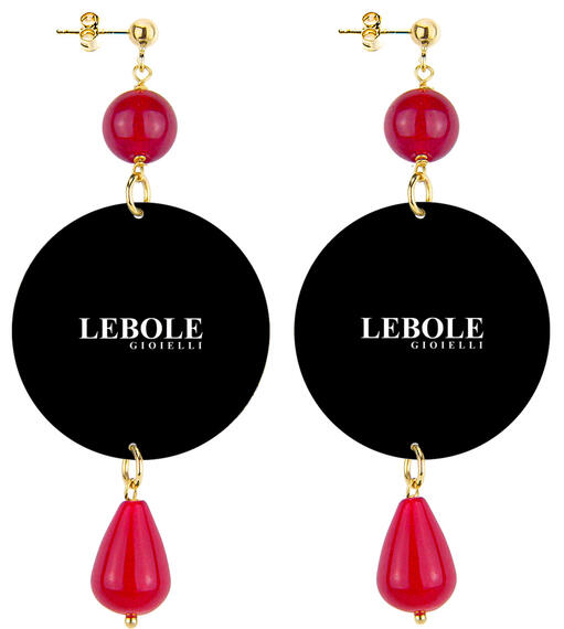 Classic Ruby Coral Earrings - Lebole Maison