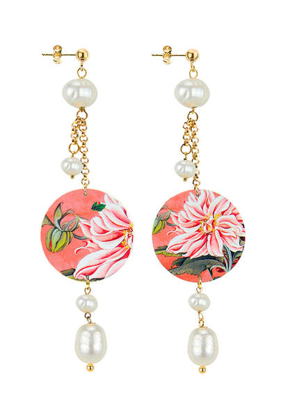 Classic Pearl Flower Tuft Earrings - Lebole Maison