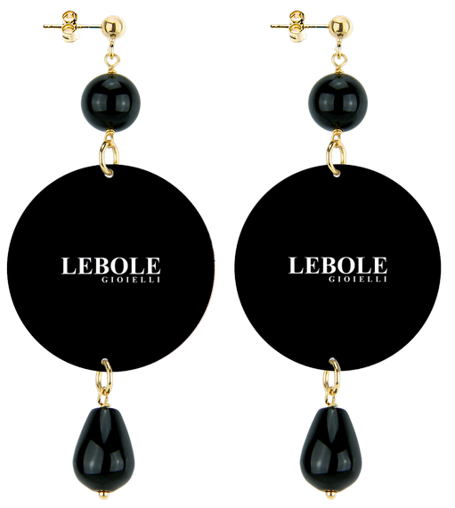 Orecchini Verona Classico Nero - Lebole Maison