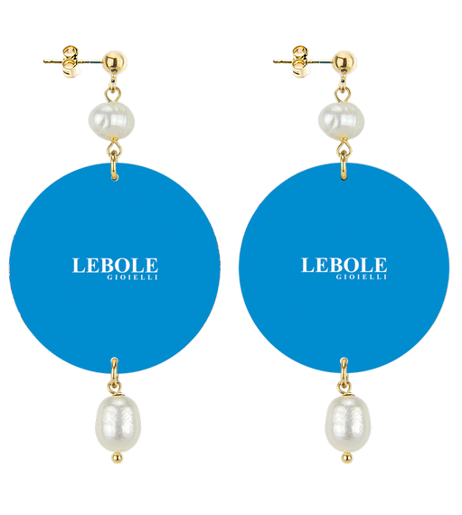 Earrings Amalfi Lemons And Landscape Pearl Classic - Lebole Maison