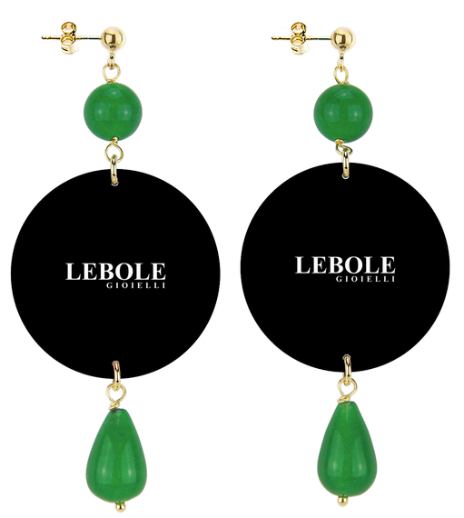Earrings Jewel Frog Green Classic - Lebole Maison