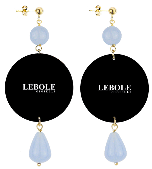 Orecchini Gioiello Fiore Classico Celeste - Lebole Maison