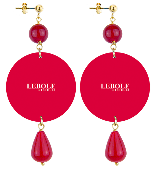Orecchini Ariete Classico Rubino - Lebole Maison
