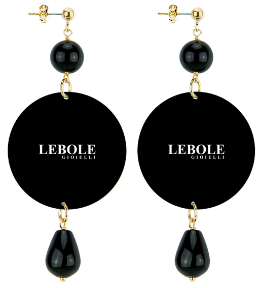 Orecchini Maculato Classico Nero - Lebole Maison