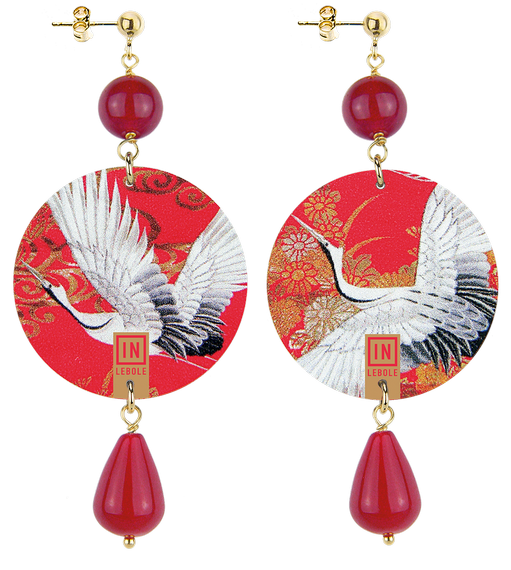 Earrings Heron Ruby Classic - Lebole Maison