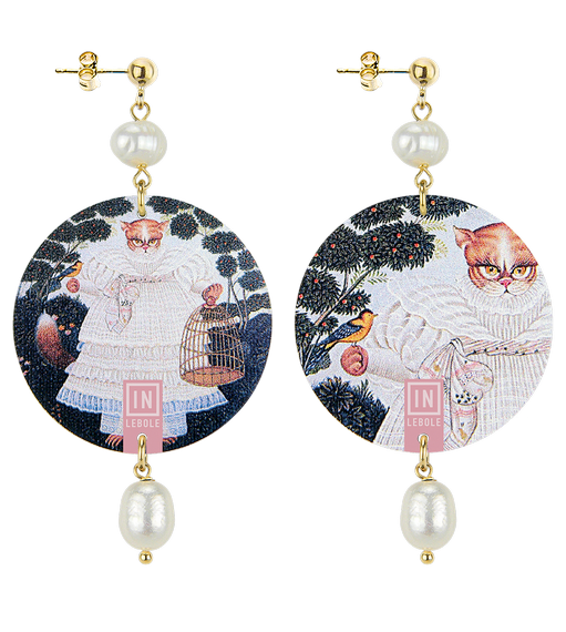 Classic Pearl Cats Earrings - Lebole Maison