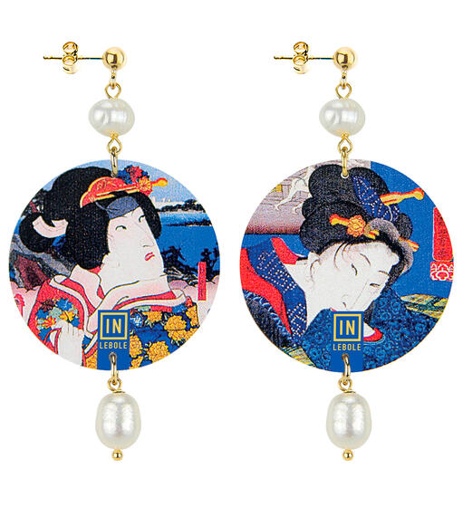 Earrings Geisha Pearl Classic - Lebole Maison