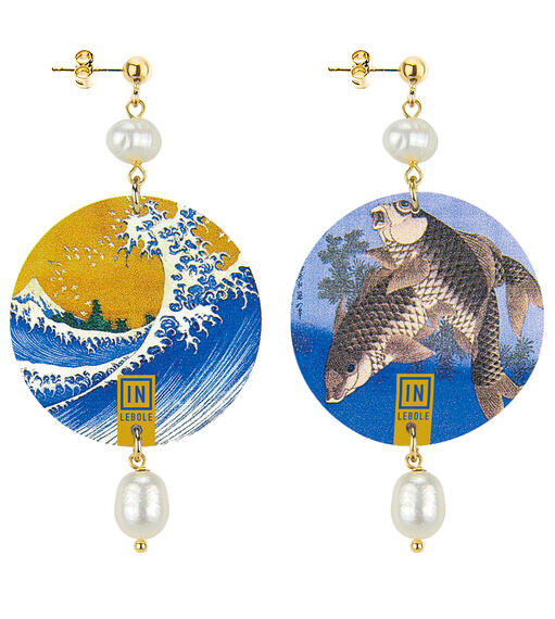 Earrings Carp Pearl Classic - Lebole Maison