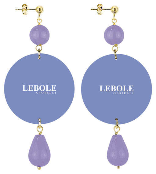 Earrings White Flower Lilac Classic - Lebole Maison
