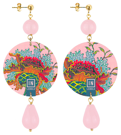 Earrings Multicolored Flower Classic Rose - Lebole Maison