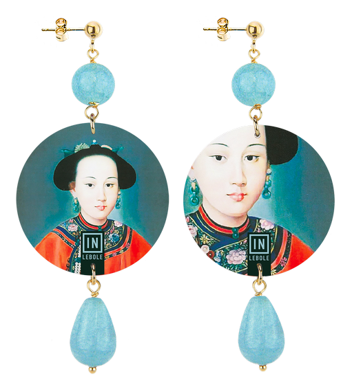 Earrings Samurai Woman Heavenly Gradient Classic - Lebole Maison