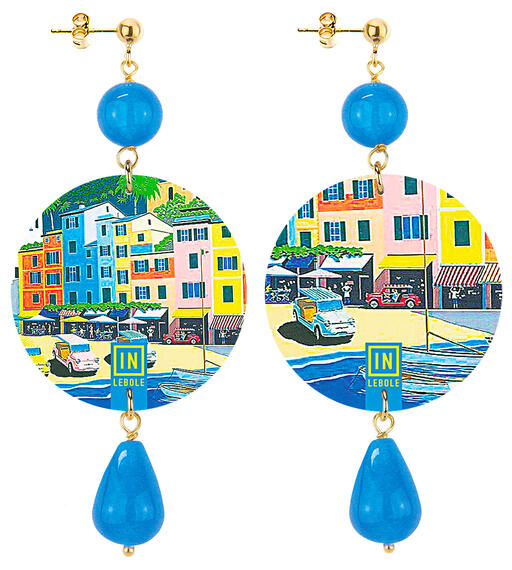 Orecchini Portofino Classico Azzurro - Lebole Maison