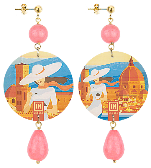 Orecchini Firenze Classico Rosa Sfumato - Lebole Maison