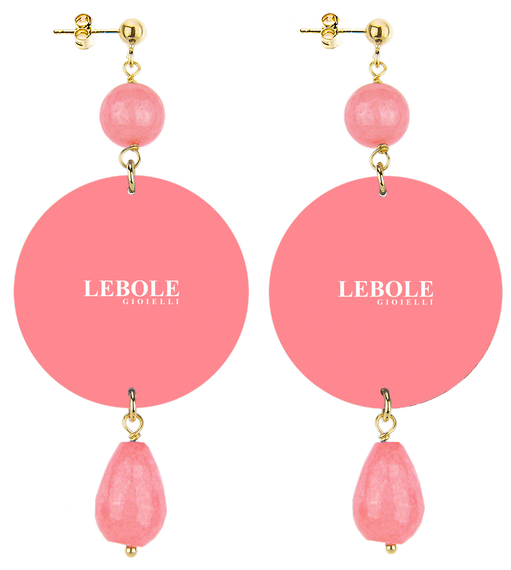 Orecchini Fiore Bianco Classico Rosa Sfaccettato - Lebole Maison