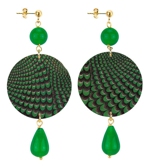 Orecchini Geometrico Classico Verde - Lebole Maison