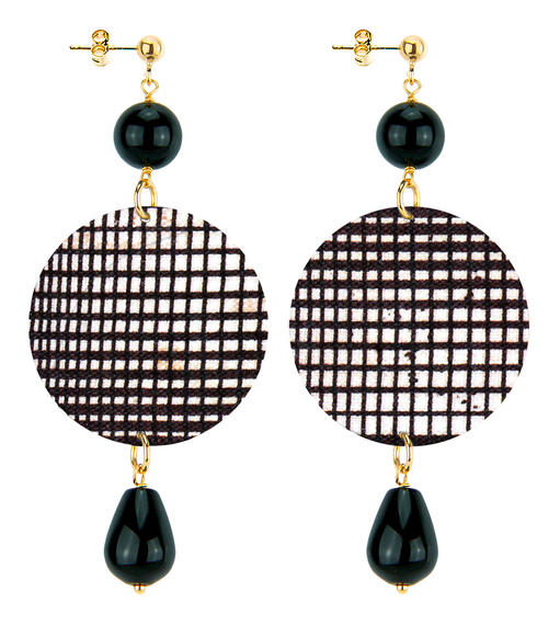 Orecchini Geometrico Classico Nero - Lebole Maison