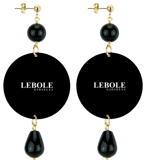Orecchini Rana E Corona Classico Nero - Lebole Maison