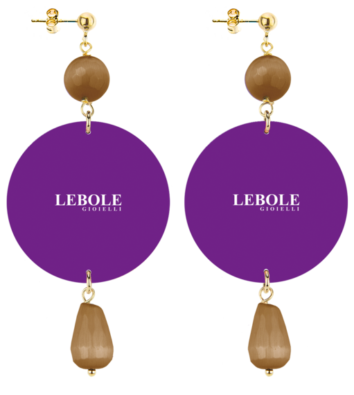Orecchini Cammello Classico Marrone - Lebole Maison