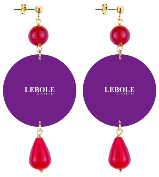 Orecchini Cammello Classico Rubino - Lebole Maison
