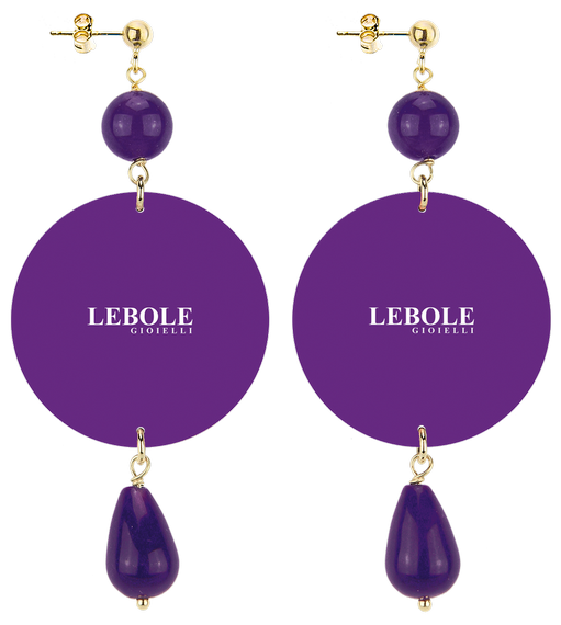 Orecchini Cammello Classico Viola - Lebole Maison