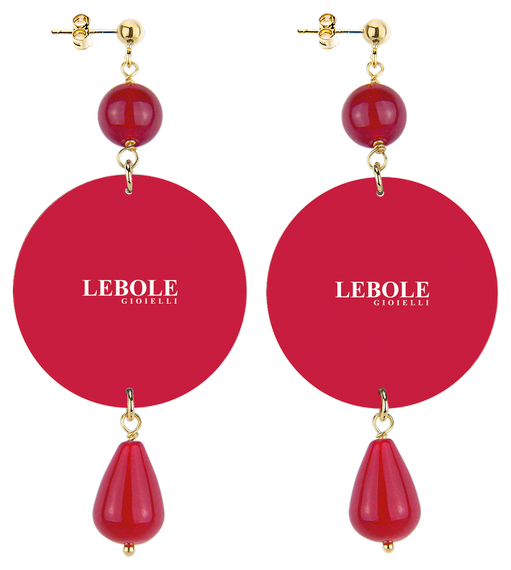 Orecchini Labrador E Bulldog Classico Rubino - Lebole Maison
