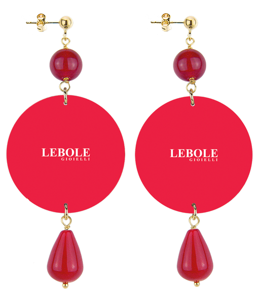 Orecchini Farfalla Classico Rubino - Lebole Maison
