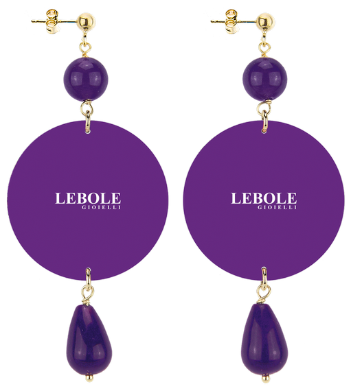 Orecchini Farfalla Classico Viola - Lebole Maison