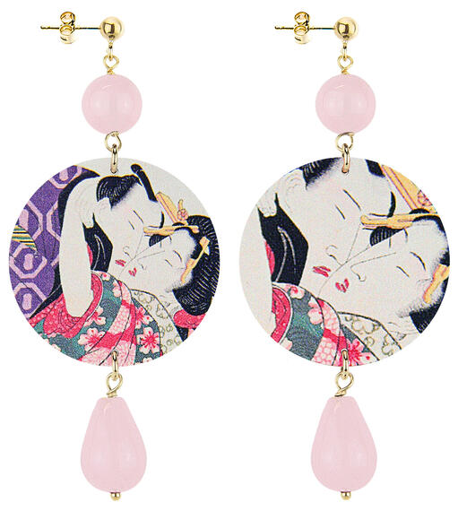 Orecchini Bacio Classico Rosa - Lebole Maison