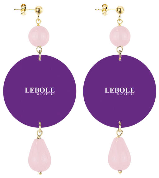 Orecchini Bacio Classico Rosa - Lebole Maison