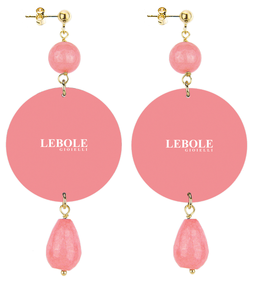 Orecchini Statua Di Corallo Classico Rosa Sfaccettato - Lebole Maison