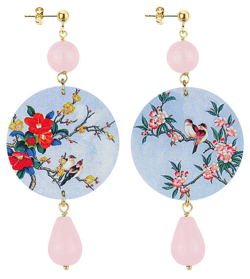 Orecchini Ramo Fiori Classico Rosa - Lebole Maison